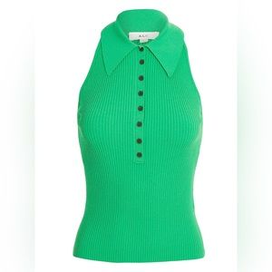 A.L.C. Asher Ribbed Polo Top
